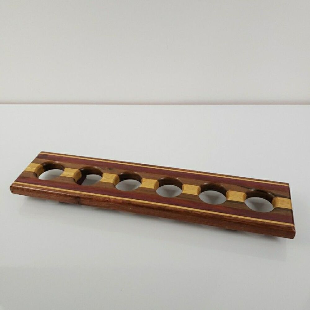 Wood Shot Glass Tasting Board Propagating Station Maple Cherry